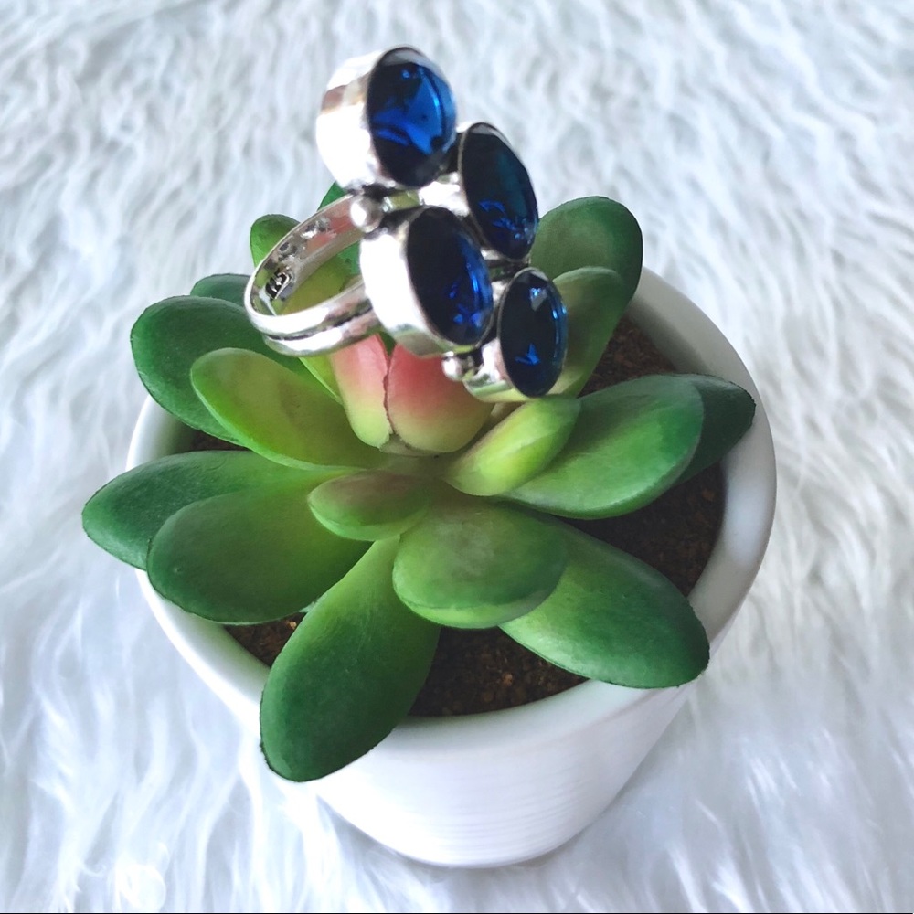 ✨Blue Sapphire Gemstone 925 Silver Ring✨ - Picture 4 of 6